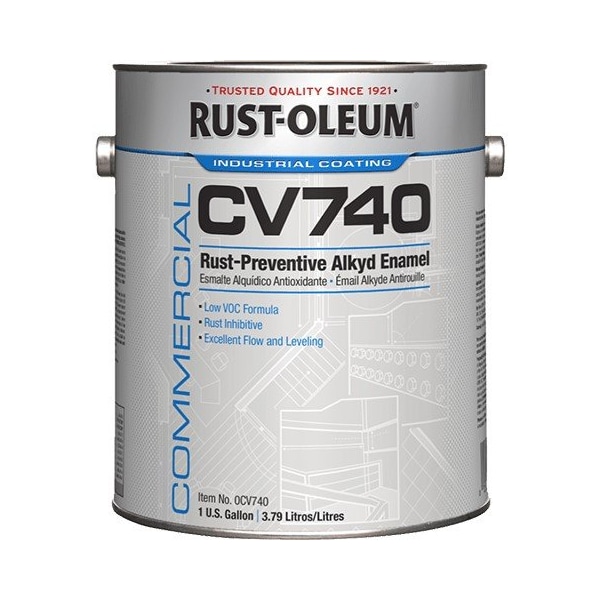 Rust-Oleum Paint, C740, 1 gal, Silver Gray, Gloss, Alkyd Enamel 261948 - main